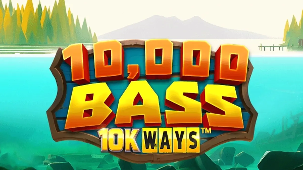 Interface visual do slot 10,000 Big Bass 10K Ways com seus 6 cilindros